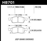 Hawk 11-12 Dodge Durango / 11-12 Jeep Grand Cherokee LTS Front Street Brake Pads thumbnail 7
