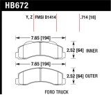 Hawk 10-11 Ford Expedition/F-150 SVT Raptor / 10-11 F-150 Performance Ceramic Front Street Brake Pad thumbnail 1