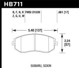 Hawk 13 Subaru BRZ/13 Legacy 2.5i / 13 Scion FR-S DTC-30 Front Street Brake Pads thumbnail 7