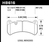 Hawk 08-11 Lexus IS-F / 05-06 M Benz CLK55 AMG / 07-08 CLK63 AMG DTC-60 Race Front Brake Pads thumbnail 5