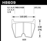 Hawk 08-11 Audi R8/07-08 RS4/03-04 RS6 / 02-03 VW Phaeton DTC-60 Front Race Brake Pads thumbnail 7