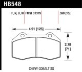Hawk 08-10 Chevrolet Cobalt / HHR HPS 5.0 Front Brake Pads thumbnail 1