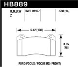 Hawk 2017 Ford Focus HPS 5.0 Front Brake Pads thumbnail 3