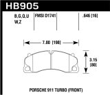 Hawk 14-18 Porsche 911 Performance Ceramic Street Front Brake Pads thumbnail 4