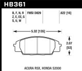 Hawk 06+ Civic Si HPS Street Front Brake Pads thumbnail 6