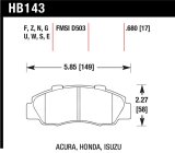 Hawk 97-99 Acura CL/97-01 Integra Type-R / 97-01 Honda CRV/Prelude DTC-60 Race Front Brake Pads thumbnail 1