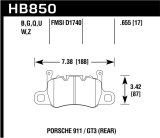 Hawk 14-17 Porsche 911 GT3 DTC-60 Race Rear Brake Pads thumbnail 3