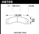 Hawk Chevy/GMC Express/Silverado/Savana/Sierra 15/25/35/4500 Super Duty Rear Street Brake Pads thumbnail 9