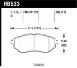 Hawk 2006-2007 Subaru B9 Tribeca Limited HPS 5.0 Front Brake Pads thumbnail 1