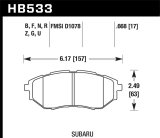 Hawk 2006-2007 Subaru B9 Tribeca Limited HPS 5.0 Front Brake Pads thumbnail 6