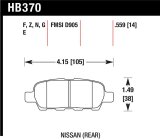 Hawk 2010-2013 Infiniti EX35 HPS 5.0 Rear Brake Pads thumbnail 1
