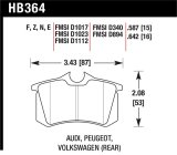 Hawk 2010-2013 Audi A3 TDI HPS 5.0 Rear Brake Pads thumbnail 1