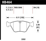 Hawk 2001-2006 BMW 330Ci HPS 5.0 Front Brake Pads thumbnail 1