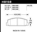 Hawk 2003-2005 Mazda 6 HPS 5.0 Rear Brake Pads thumbnail 4