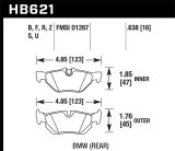 Hawk 2011-2011 BMW 125i HPS 5.0 Rear Brake Pads thumbnail 4