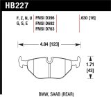 Hawk 1992-1998 BMW 318i HPS 5.0 Rear Brake Pads thumbnail 1