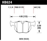 Hawk 2006-2006 BMW 330i HPS 5.0 Rear Brake Pads thumbnail 1