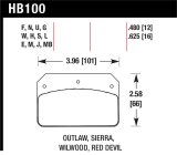 Hawk Wilwood Dynalite/Outlaw/Sierra Caliper DTC-70 Brake Pads thumbnail 1