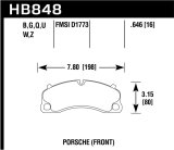 Hawk 14-19 Porsche 911 GT3/GT3 RS / 2016 Porsche Cayman GT4 HPS 5.0 Front Brake Pads thumbnail 4
