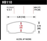 Hawk AP CP5200 Caliper HPS Street Brake Pads thumbnail 1