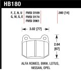 Hawk 03-06 Evo / 04-09 STi / 03-07 350z Track Performance Ceramic Street Rear Brake Pads thumbnail 1