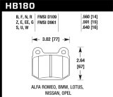 Hawk 03-06 Evo / 04-09 STi / 03-07 350z Track Performance Ceramic Street Rear Brake Pads thumbnail 8