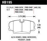 Hawk 84-4/91 BMW 325 (E30) HT-10 HP+ Street Front Brake Pads thumbnail 1
