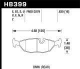 Hawk 84-4/91 BMW 325 (E30) HP+ Street Rear Brake Pads thumbnail 3