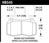 Hawk 03-07 G35/350z w/ Brembo Performance Ceramic Street Front Brake Pads thumbnail 1