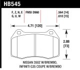 Hawk 03-07 G35/350z w/ Brembo Performance Ceramic Street Front Brake Pads thumbnail 4