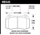Hawk 03-07 G35/350z w/ Brembo Performance Ceramic Street Front Brake Pads thumbnail 6