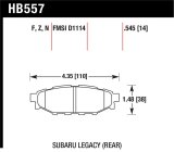 Hawk 08 WRX Rear HP+ Street Brake Pads thumbnail 1
