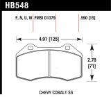 Hawk Renault Clio / Cobalt SS HPS Street Front Brake Pads thumbnail 6