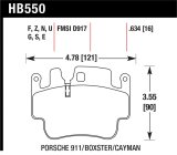 Hawk Porsche Front HP+ Brake Pads thumbnail 1