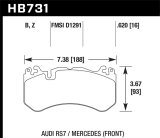 Hawk 13-16 Mercedes SL Class / 16-17 Audi RS7 Performance Ceramic Front Brake Pads thumbnail 5