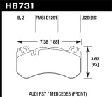 Hawk 15-17 Audi RS7 / 14-15 Mercedes G63 AMG / SL63 AMG HPS 5.0 Street Front Brake Pads thumbnail 7