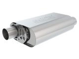 Borla CrateMuffler SBC Hot 350/383 3 inch Offset/Center 14in x 4.35in x 9in Oval Muffler thumbnail 2