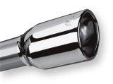 Borla Universal Polished Tip Single Oval Rolled Angle-Cut w/Clamp (inlet 2 1/4in. Outlet 3 5/8 x 2 1 thumbnail 1