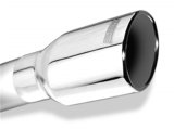 Borla Universal Polished Tip Single Round Rolled Angle-Cut w/Clamp thumbnail 3