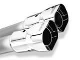 Borla Universal Polished Tip Single Round Rolled Angle-Cut w/Clamp (inlet 2 1/2in. Outlet 4 x 4in) * thumbnail 3