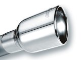 Borla Universal Polished Tip Single Round Rolled Angle-Cut w/Clamp (inlet 2 1/2in. Outlet 4 x 4in) * thumbnail 5