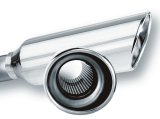 Borla 2.25in Inlet 4in Round Rolled Angle Cut Resonated x 13in Long Exhaust Tip thumbnail 2