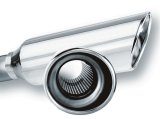Borla 2.25in Inlet 4in Round Rolled Angle Cut Resonated x 13in Long Exhaust Tip thumbnail 4