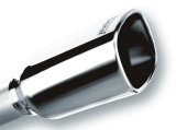 Borla 2.25in Inlet 3.28in x 3.5in Square Rolled Angle Cut x 7.88in Long Exhaust Tip thumbnail 5