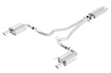 Borla Touring Cat-Back 15 Ford Mustang GT 5.0L V8 MT/AT 2.5in pipe 4in tip thumbnail 1