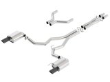 Borla Atak Cat-Back 15-17 Ford Mustang GT 5.0L V8 MT/AT 3in pipe 4in Black Chrome Tips thumbnail 1