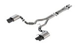 Borla 2024 Ford Mustang GT 5.0L V8 3 in ATAK Catback Non-Active Exhaust- Black Chrome Quad Tip thumbnail 1