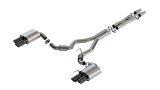 Borla 2024 Ford Mustang GT 5.0L V8 3 in ATAK Catback Non-Active Exhaust- Black Chrome Quad Tip thumbnail 6