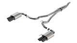 Borla 2024 Ford Mustang Ecoboost 2.3L ATAK Catback Exhaust Black Chrome w/ Quad Tip - Non-Active thumbnail 2