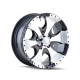 ION Type 136 15x6 / 6x139.7 BP / 0mm Offset / 108mm Hub Black/Machined Wheel thumbnail 2